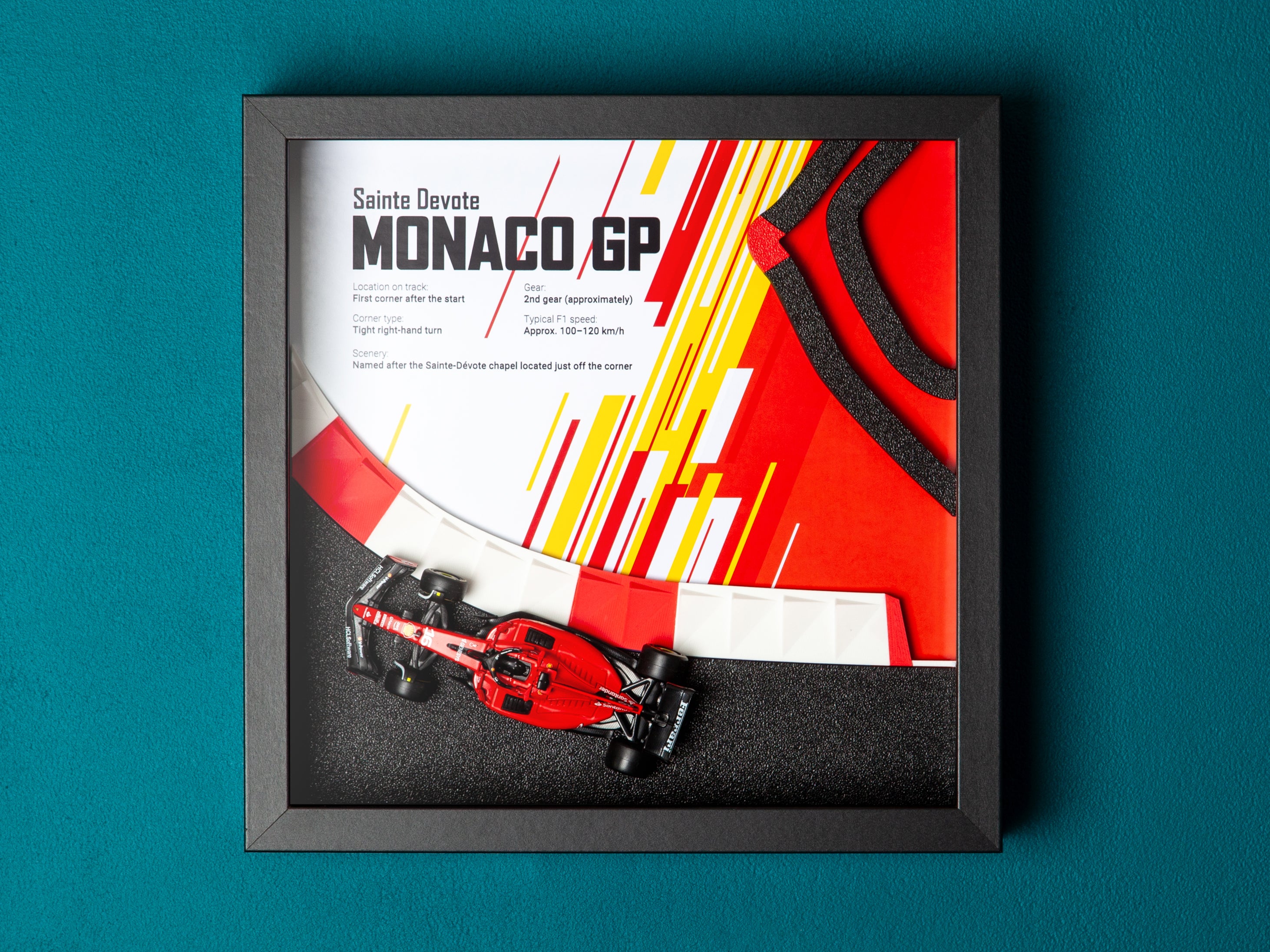 Sainte Devote Corner – Ferrari Edition (3D Art Frame)