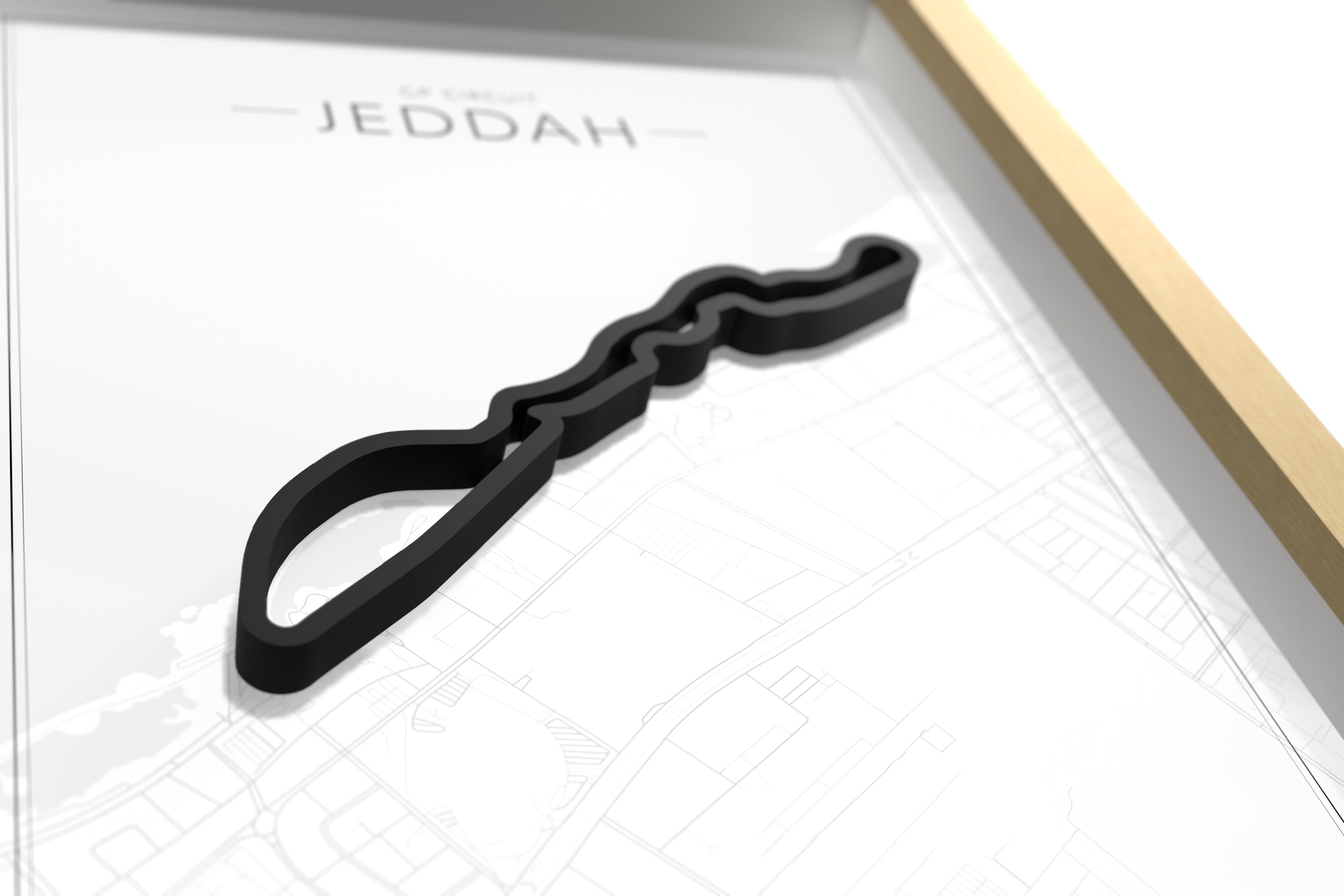 Saudi Arabia - Jeddah 3D Circuit - Eiken kleur lijst