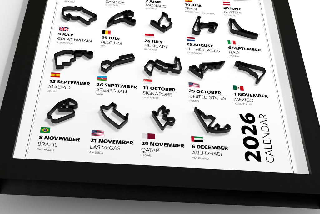 F1 2026 3D Race Calendar