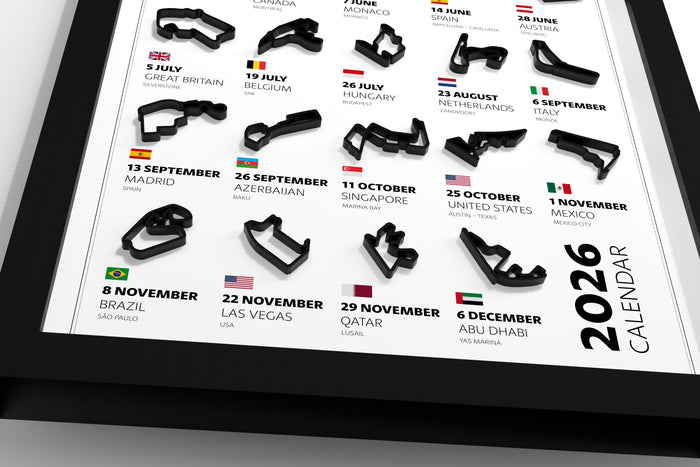 F1 2026 3D Race Calendar