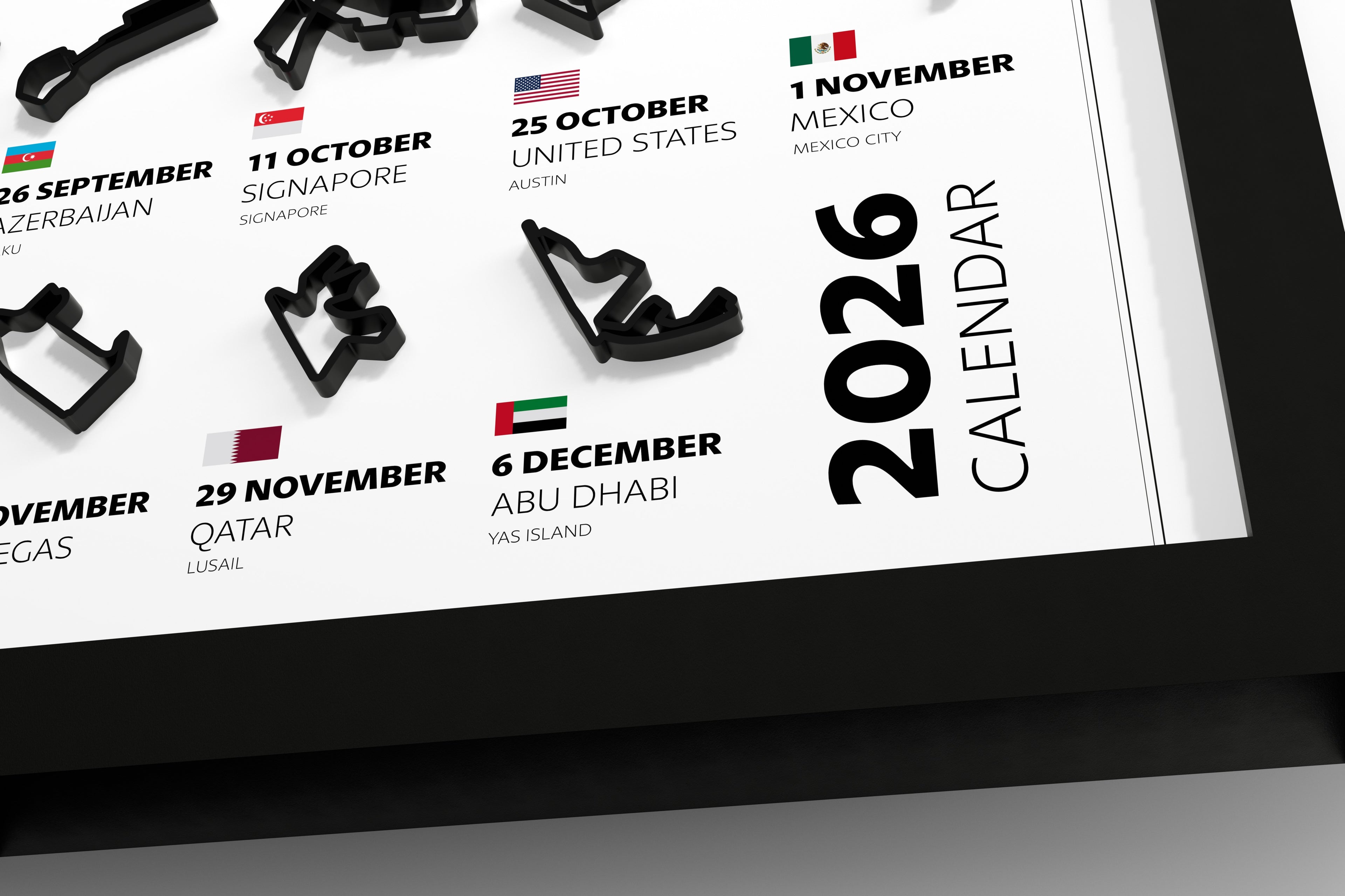 F1 2026 3D Race Calendar